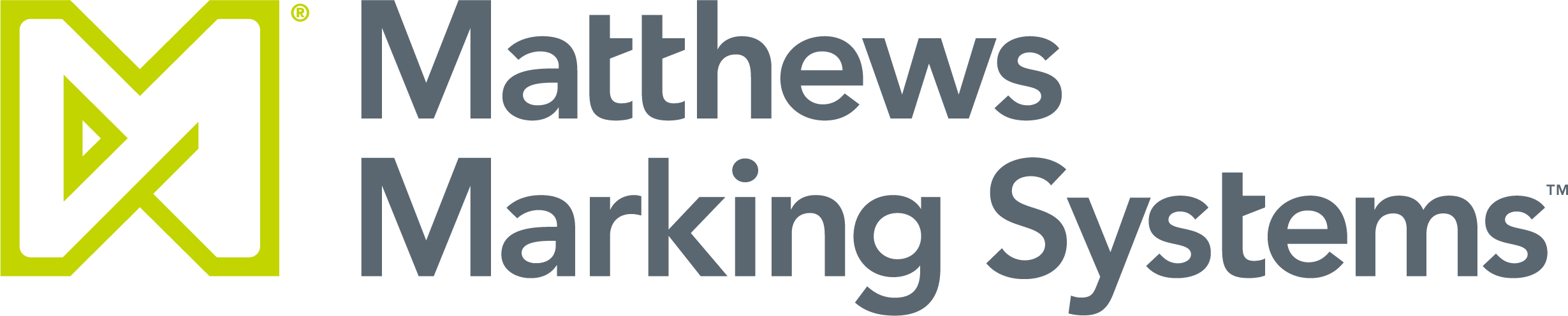 MMS Logo Green Gray Matthews Marking Systems logo