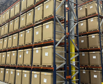 Eliminate wooden crates which can be bulky and hard to recycle without the correct waste stream. Instead, use corrugated lumber for just as much strength and easier recyclability.