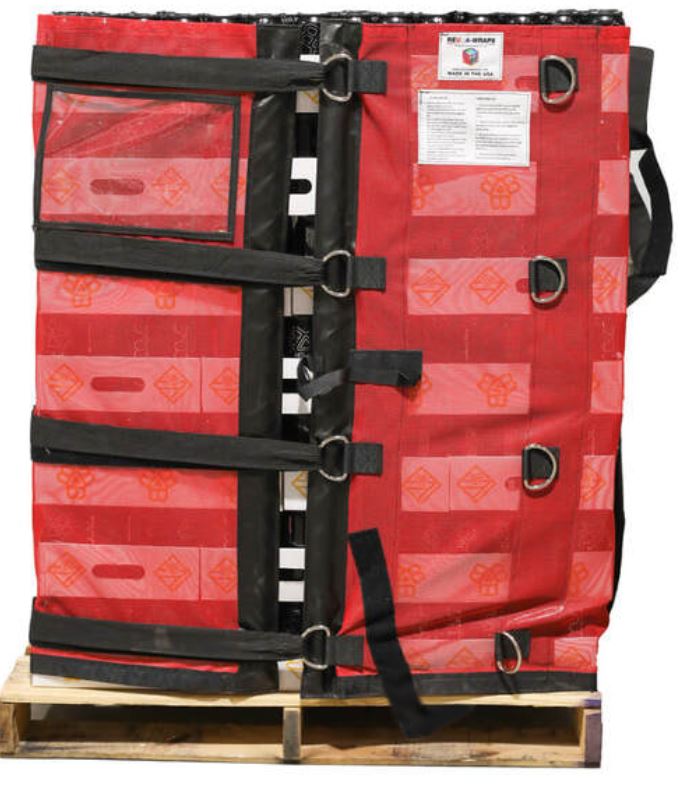 For closed-loop systems these reusable pallet wraps can be a great opportunity to cut down on waste, increase industrial packaging efficiency, and create branding opportunities.